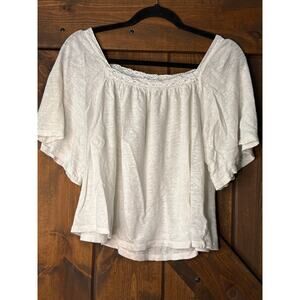 Gap women’s medium white boho crop top shirt